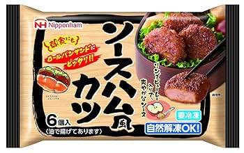 ハムカツ　フォッコ Amazon.co.jp: [冷凍] 日本ハム ソースハム風カツ 6個入 ×5個